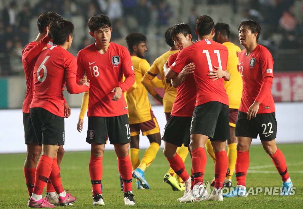 8대0으로 승리한 한국