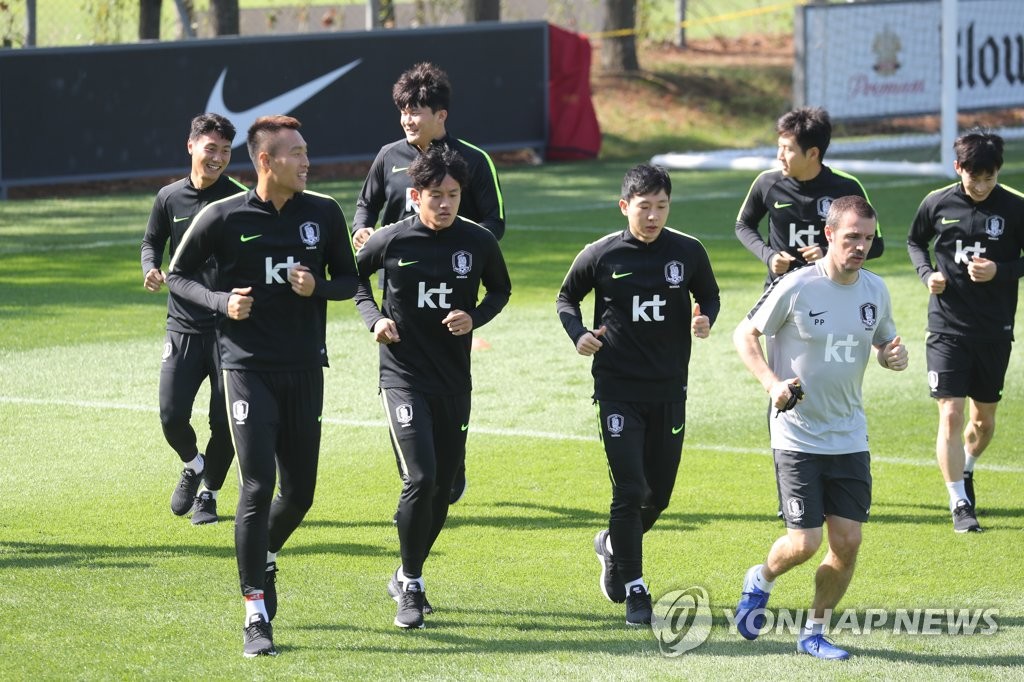′이제는 평양 원정!′…회복훈련하는 축구대표팀