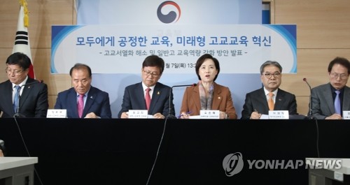 자사고·외고 일반고로 전환 발표