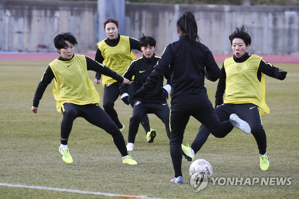 '우승을 향해'…한국 여자축구 대표팀 훈련