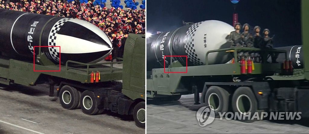 몸집 키운 북한 신형 SLBM…"탄두부 길어지고 굵어져"