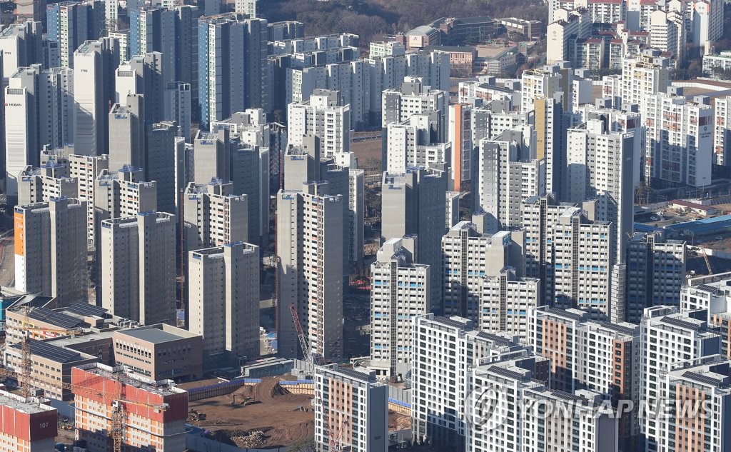 경기도 광주 남한산성에서 바라본 위례신도시