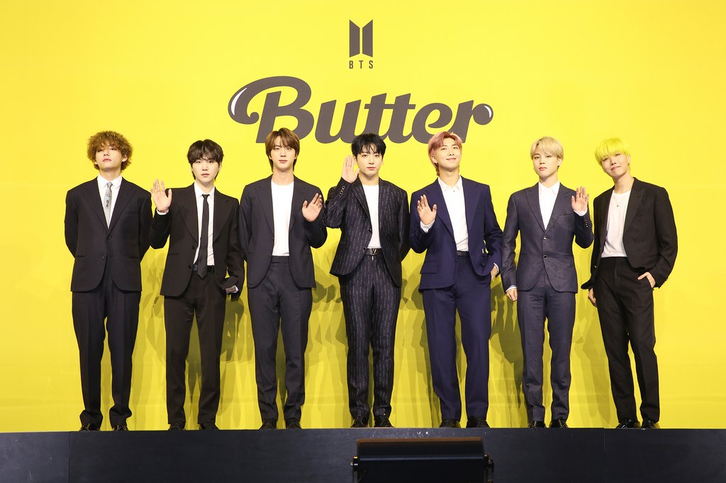 '버터'로 빌보드 싱글 차트 9주 1위 기록을 달성한 방탄소년단