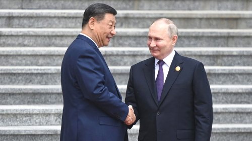 악수하는 중국·러시아 정상