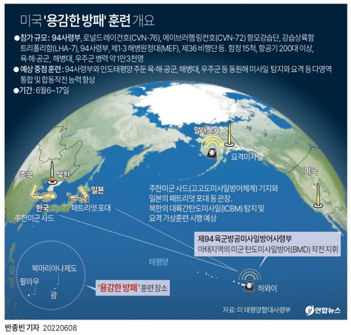 [그래픽] 미국 '용감한 방패' 훈련 개요