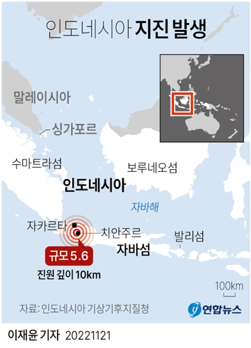  인도네시아 지진 발생