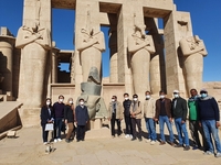 كوريا الجنوبية تنفذ أعمال ترميم الصرح الأول بمعبد الرامسيوم في مصر