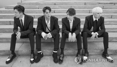 This promotional image provided by YG Entertainment on April 4, 2017, shows South Korean boy band WINNER. (Yonhap) 