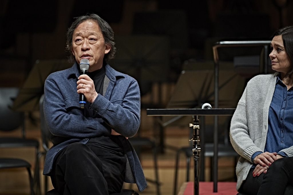 This photo, provided by Lotte Culture Foundation, shows South Korean conductor Chung Myung-whun during a press briefing on the formation of One Korea Youth Orchestra, at Lotte Concert Hall in eastern Seoul on Jan. 5, 2018. (Yonhap)