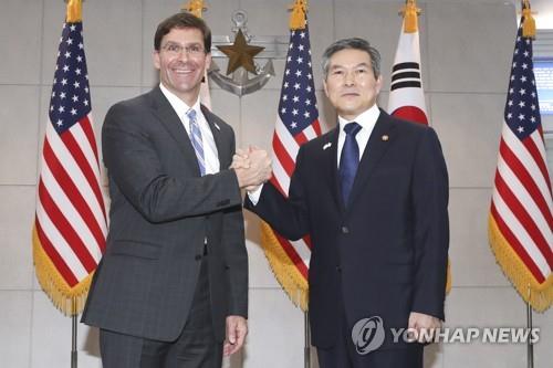 (2nd LD) Esper: U.S. willing to engage diplomatically with N.K., but sanctions will remain