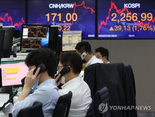 (LEAD) S. Korean stocks rally on stimulus hopes, foreign buying at 7-year high