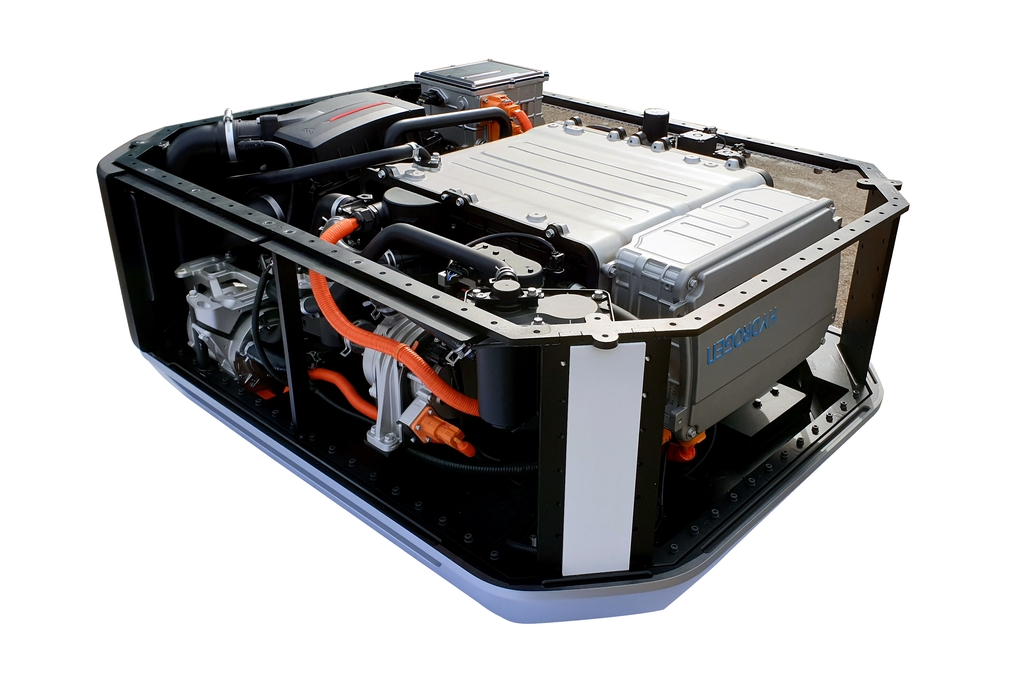 This file photo provided by Hyundai Motor shows a hydrogen fuel cell system. (PHOTO NOT FOR SALE) (Yonhap)