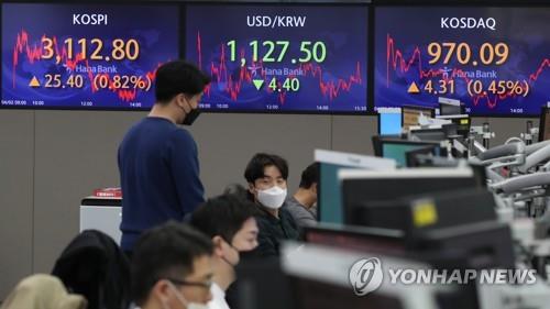 (LEAD) Seoul stocks hit six-week high on U.S. stimulus hopes