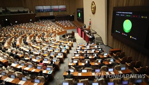 This undated file photo shows a plenary session of the National Assembly. (Yonhap)