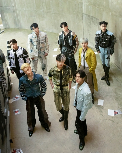 A photo of K-pop boy group Ateez, provided by KQ Entertainment (PHOTO NOT FOR SALE) (Yonhap)