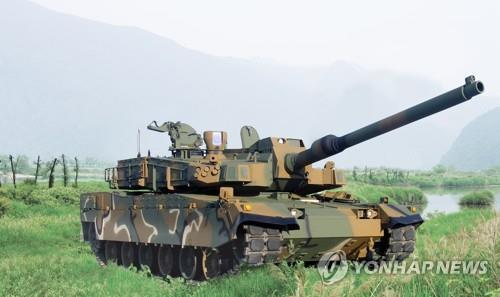 This image, provided by Hyundai Rotem Co., shows a K2 tank. (PHOTO NOT FOR SALE) (Yonhap)
