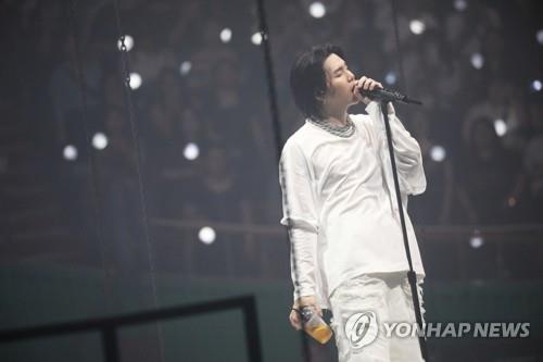 A photo of BTS member Suga provided by BigHit Music (PHOTO NOT FOR SALE) (Yonhap)