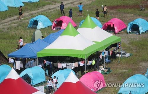 This undated file photo shows the World Scout Jamboree campground in Saemangeum, southwestern South Korea. (Yonhap)