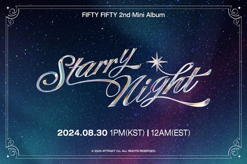 A promotional image for K-pop girl group's upcoming single "Starry Night," provided by its agency, Attrakt (PHOTO NOT FOR SALE) (Yonhap)