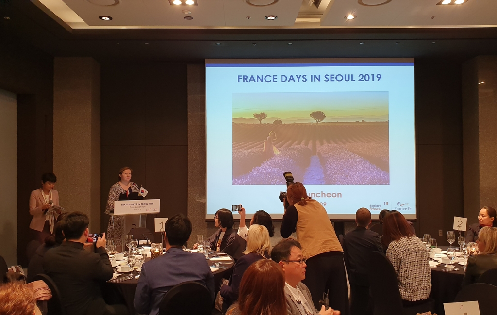 Discours de la directrice générale d'Atout France, Caroline Leboucher, au déjeuner de presse à l'hôtel The Plaza Seoul, le 29 octobre 2019.