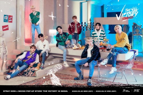 L'affiche promotionnelle des personnages d'animaux «SKZOO» du groupe de K-pop Stray Kids (Photo fournie par JYP Entertainment. Revente et archivage interdits)
