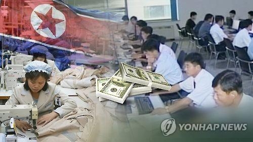 北朝鮮の外貨稼ぎのイメージ＝（聯合ニュースＴＶ）