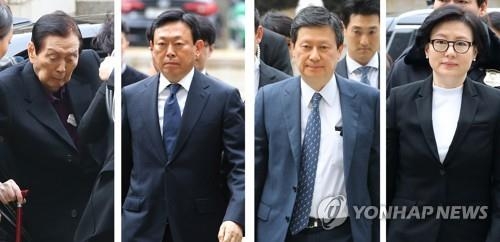 ロッテ創業家一族の初公判　全員が起訴内容を否認＝韓国
