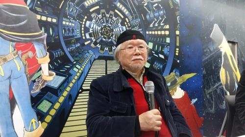 ［写真］ソウルの「銀河鉄道」展に松本零士さん