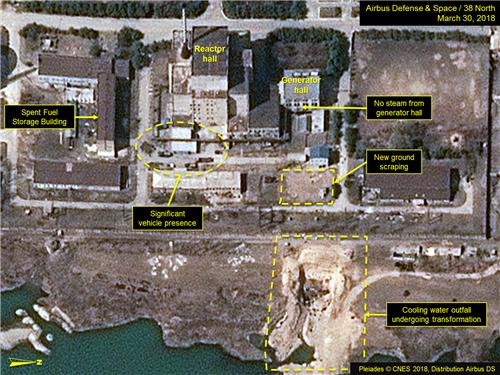 영변 핵 단지 위성사진