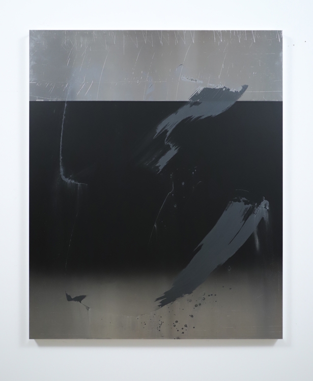 네이슨 힐든, 무제, 알루미늄에 아크릴릭, 104×85.7cm, 2018
