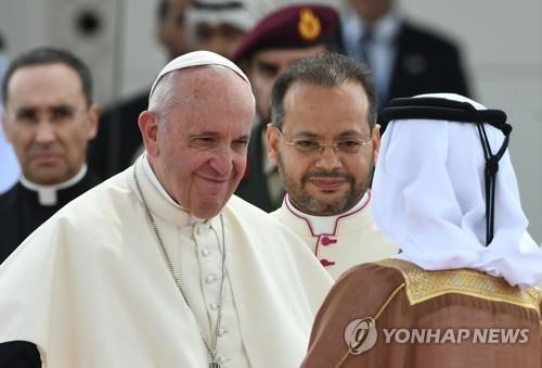 4일 UAE 지도자들을 만난 프란치스코 교황