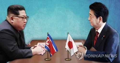 김정은 위원장과 아베 신조 일본 총리