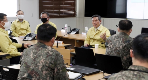 정경두 국방부 장관, 국군화생방사 방문