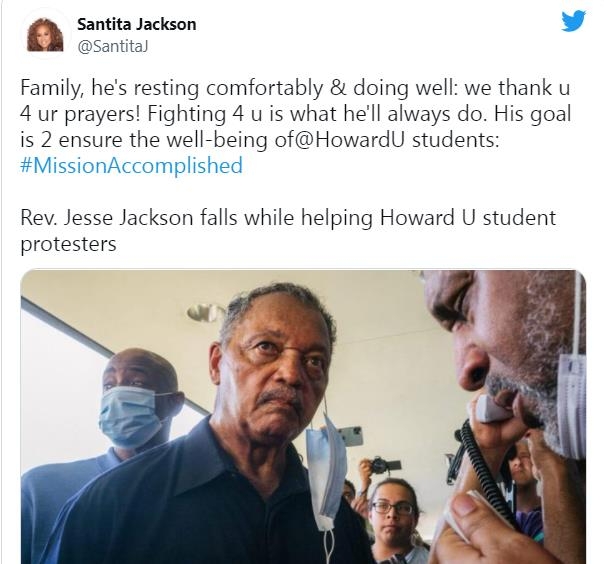 미국 흑인 인권운동가 제시 잭슨 목사