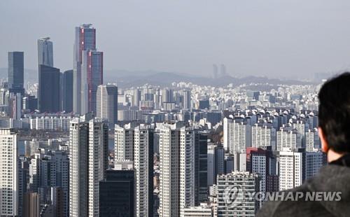 서울 중구 남산에서 바라본 용산, 마포구 일대의 모습