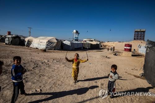 시리아 쿠르드 자치정부가 관리하는 알-홀 IS 가족 수용소의 모습