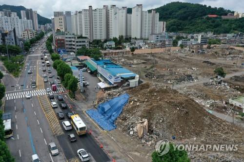 광주 동구 학동4구역 재개발 철거 건물 붕괴 현장 상흔