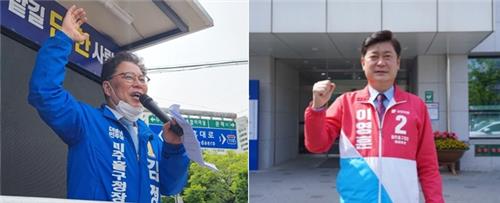 김정식 후보(사진 왼쪽)와 이영훈 후보