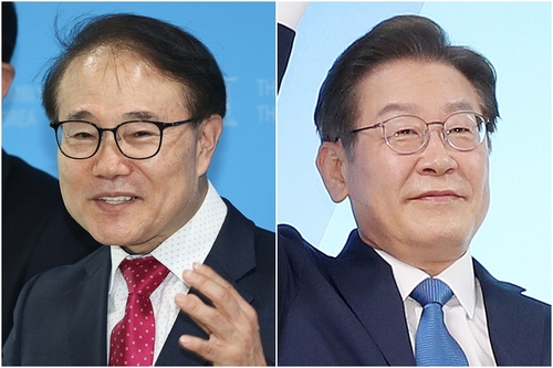"이재명 44.8% 윤형선 42.2%…안철수 58.0% 김병관 28.4%"(종합)
