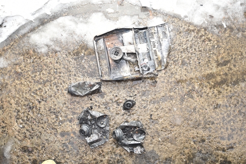 휴대용 가스레인지와 부탄캔 폭발 자료사진