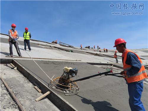 중국 간쑤성 장예시 인프라 건설 현장