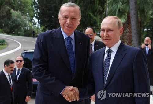 푸틴 러시아 대통령과 에르도안 튀르키예 대통령