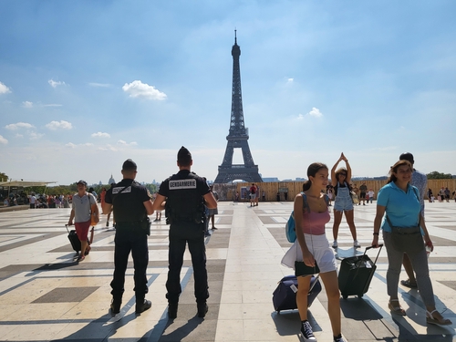 에펠탑을 볼 수 있는 프랑스 파리 트로카데로 광장
