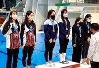 [전국체전] '다이빙 자매' 조은비·조은지, 3ｍ 싱크로 금메달