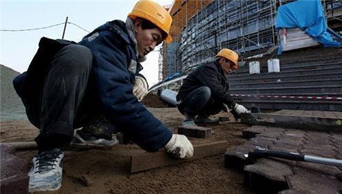 러시아 건설현장의 북한 노동자