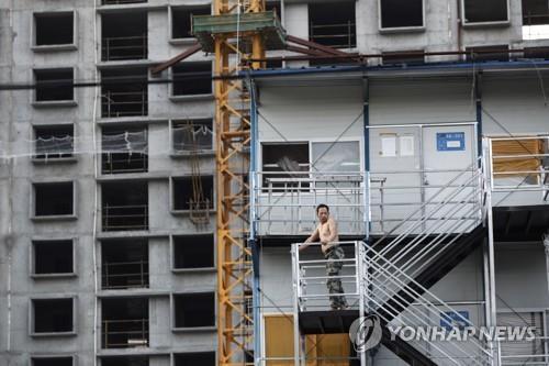 중국의 한 아파트 건설 현장