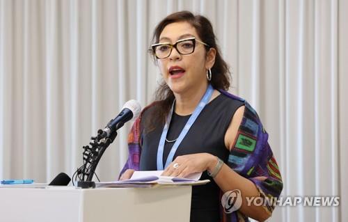 방한 결과 기자회견하는 유엔 북한인권특별보고관