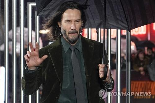6일(현지시간) 런던에서 열린 '존 윅 4' 홍보행사에 참석한 키아누 리브스