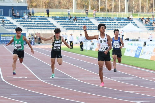 나마디 조엘진, 한국 육상 남자 고등부 100ｍ 신기록…10초36