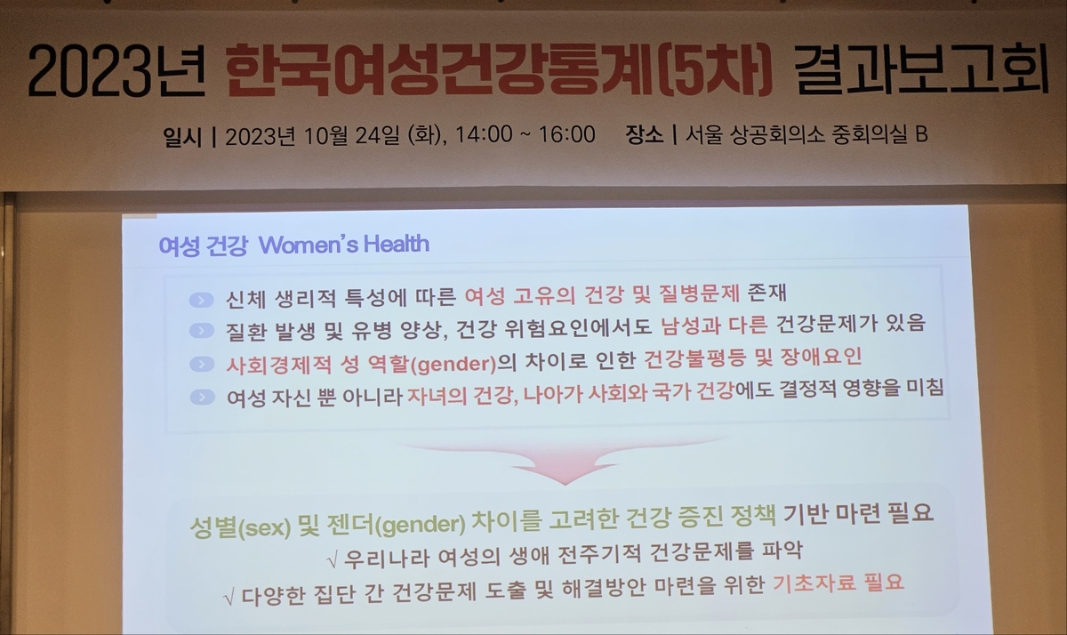 제5차 한국여성건강통계 결과보고회